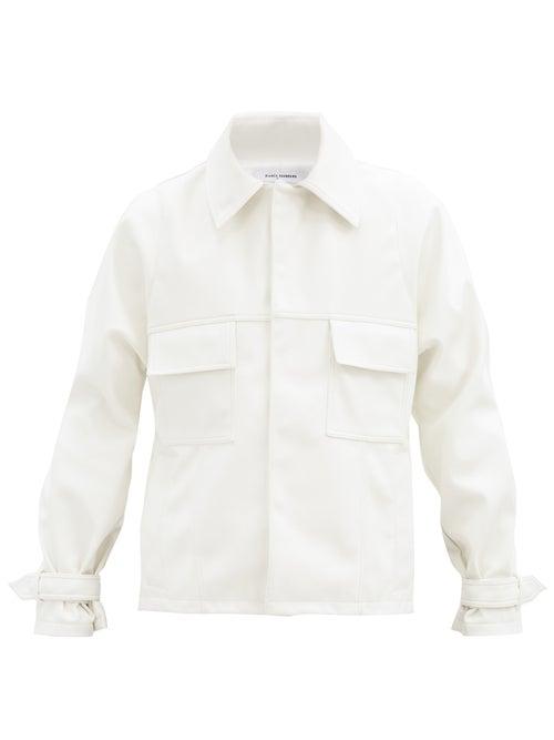 Matchesfashion.com Bianca Saunders - Cropped Faux-leather Jacket - Mens - White