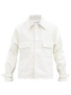 Matchesfashion.com Bianca Saunders - Cropped Faux-leather Jacket - Mens - White