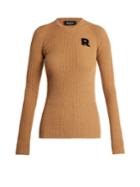 Rochas Logo-appliqu Ribbed Cashmere Sweater