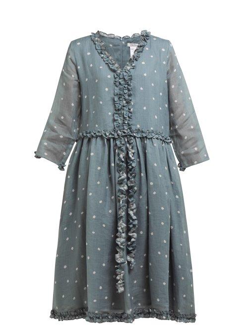 Matchesfashion.com S Max Mara - Gianni Dress - Womens - Blue White