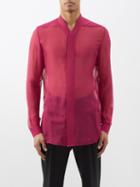 Rick Owens - Silk-chiffon Shirt - Mens - Fuschia