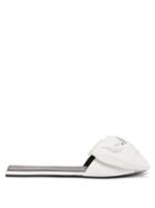 Matchesfashion.com Balenciaga - Bow Embellished Leather Slides - Womens - White