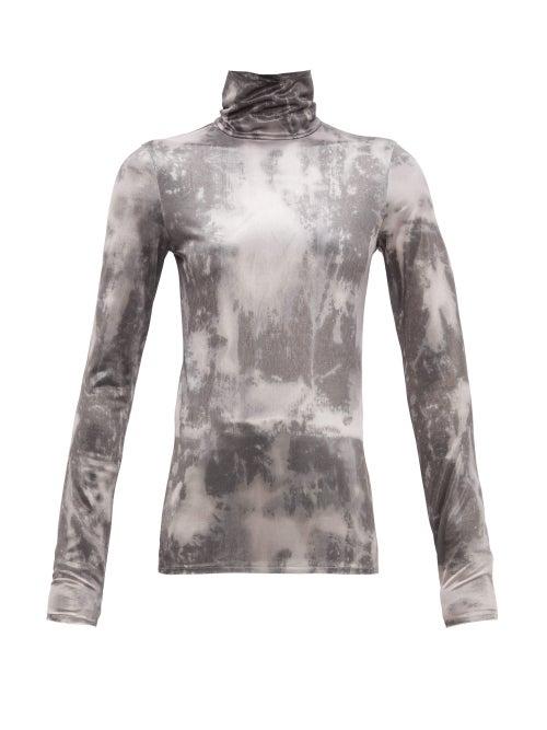 Matchesfashion.com Acne Studios - Eryn Tie Dye Jersey Top - Womens - Black Multi