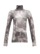 Matchesfashion.com Acne Studios - Eryn Tie Dye Jersey Top - Womens - Black Multi