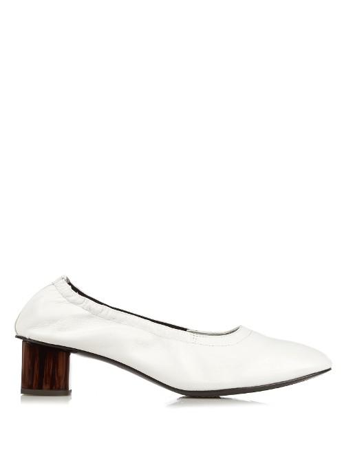Robert Clergerie Poket Block-heel Leather Ballet Pumps
