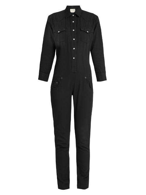 R13 Cowboy Point-collar Cotton Jumpsuit