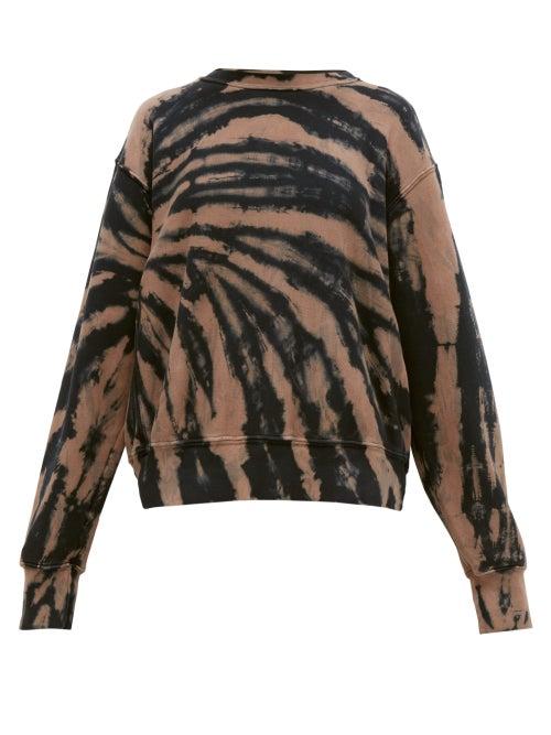 Matchesfashion.com Les Tien - Tie Dye Cotton Jersey Sweatshirt - Womens - Navy Multi