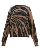 Matchesfashion.com Les Tien - Tie Dye Cotton Jersey Sweatshirt - Womens - Navy Multi