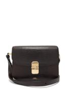 Matchesfashion.com A.p.c. - Grace Logo Lizard-effect Leather Bag - Womens - Dark Brown
