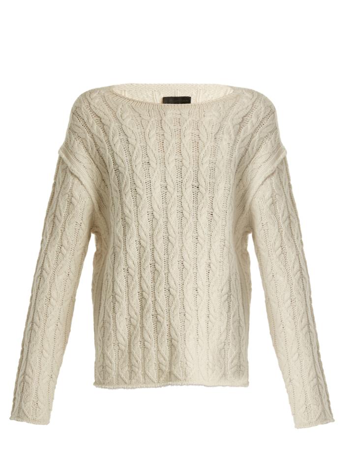 Nili Lotan Bailey Cable-knit Cashmere Sweater