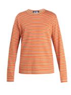 Junya Watanabe X Comme Des Garons Striped Linen-blend T-shirt