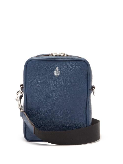 Matchesfashion.com Mark Cross - Scott Grained-leather Cross-body Bag - Mens - Navy