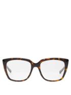 Matchesfashion.com Balenciaga - Square Tortoiseshell Effect Acetate Glasses - Womens - Tortoiseshell