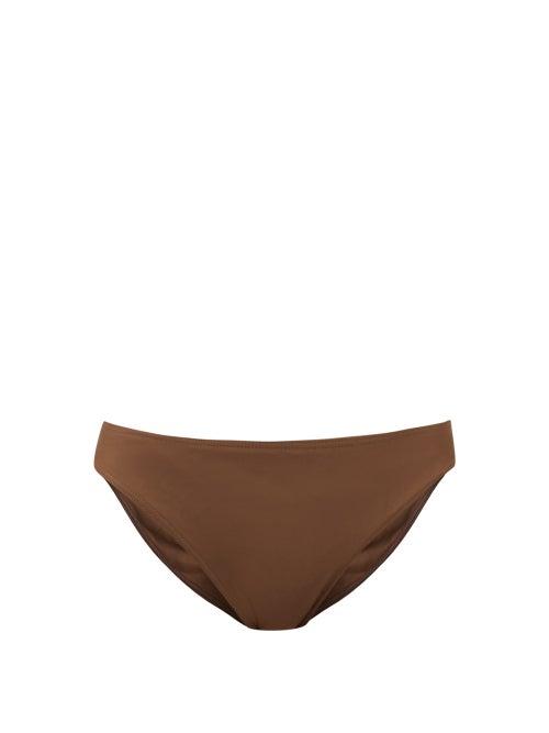 Matchesfashion.com Matteau - Nineties High-leg Bikini Briefs - Womens - Brown