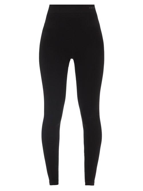 Falke - High-rise Wool-jersey Performance Leggings - Womens - Black