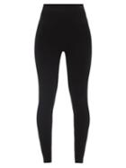 Falke - High-rise Wool-jersey Performance Leggings - Womens - Black