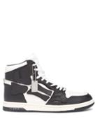Matchesfashion.com Amiri - Skel Top High-top Leather Trainers - Mens - Black White