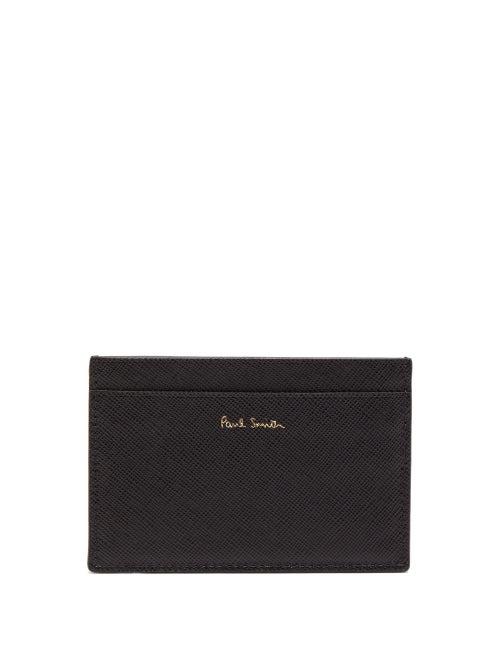 Matchesfashion.com Paul Smith - Mini Cooper Stripe Leather Cardholder - Mens - Green Multi