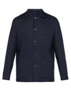 Matchesfashion.com P. Johnson - Linen Shirt Jacket - Mens - Navy