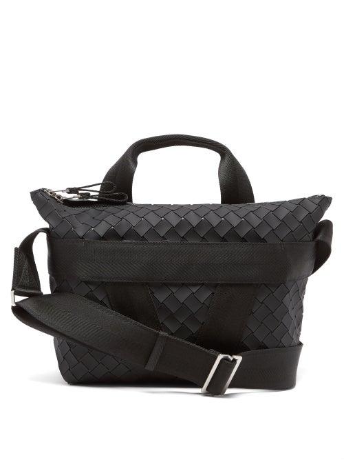 Bottega Veneta - Intrecciato-rubber Cross-body Bag - Mens - Black