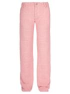 Bottega Veneta - Intrecciato-jacquard Terry Trousers - Womens - Pink