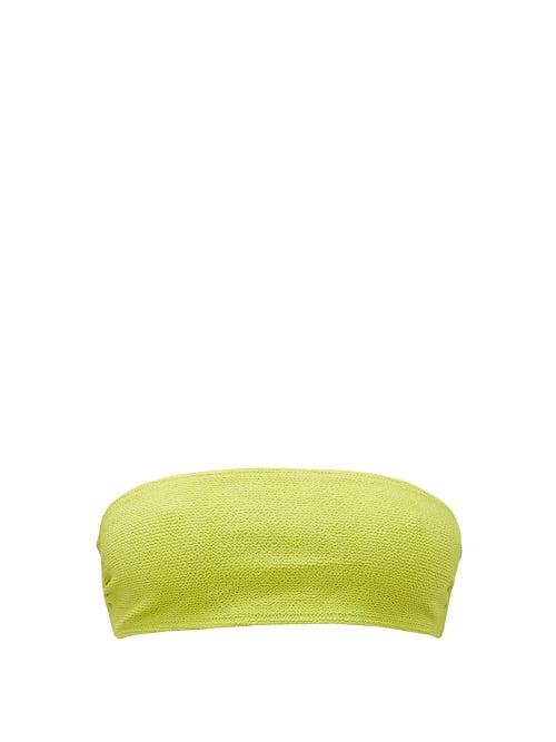 Matchesfashion.com Solid & Striped - The Violet Bandeau Bikini Top - Womens - Yellow