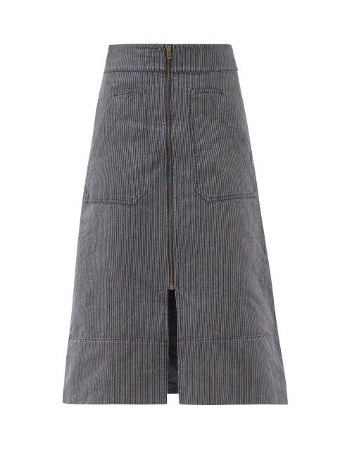 Matchesfashion.com Ssone - Oak Denim A-line Skirt - Womens - Denim