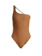 Matchesfashion.com Jade Swim - Apex One Shoulder Swimsuit - Womens - Brown