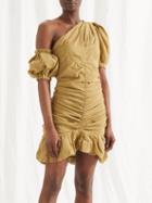 Isabel Marant Toile - Lecia Off-the-shoulder Gathered Dress - Womens - Khaki