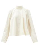 Matchesfashion.com Lemaire - Buttoned-back Cotton-poplin Shirt - Womens - Ivory