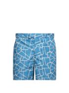 Matchesfashion.com Frescobol Carioca - Camhino Print Tailored Swim Shorts - Mens - Blue