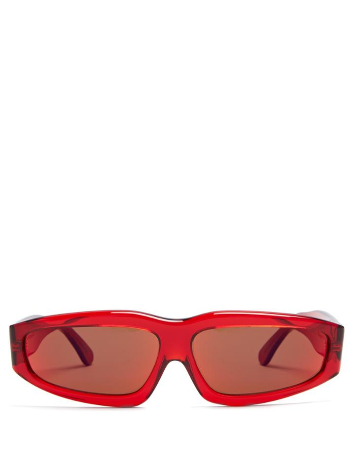 Marques'almeida Transparent Rectangle-frame Acetate Sunglasses