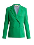 Sara Battaglia Double-breasted Crepe Jacket