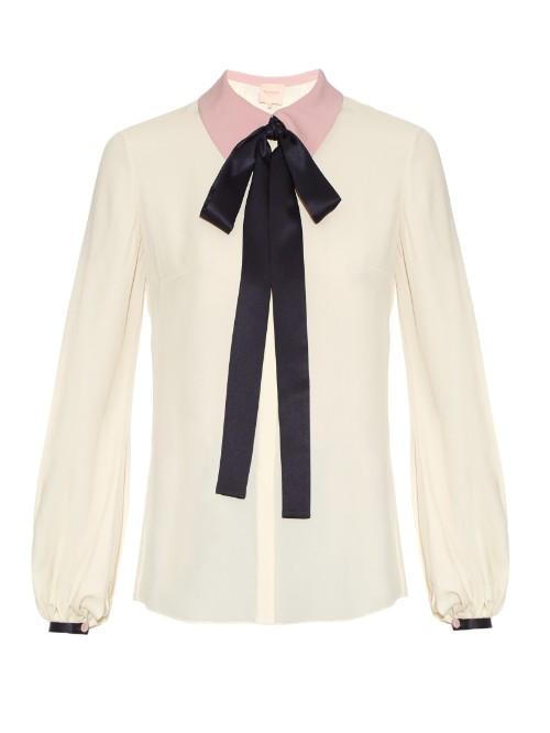 Roksanda Kellaway Neck-tie Crepe Blouse