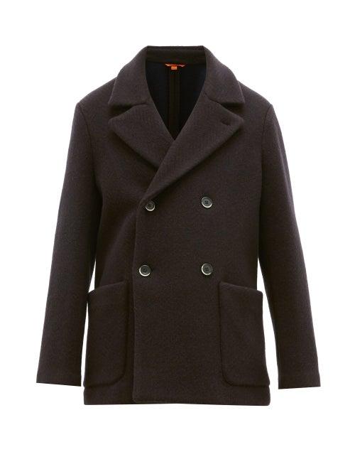 Matchesfashion.com Barena Venezia - Stramonio Double Breasted Wool Blend Coat - Mens - Navy