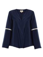 Matchesfashion.com Zeus + Dione - Diana Pleated Crepe De Chine Blouse - Womens - Navy