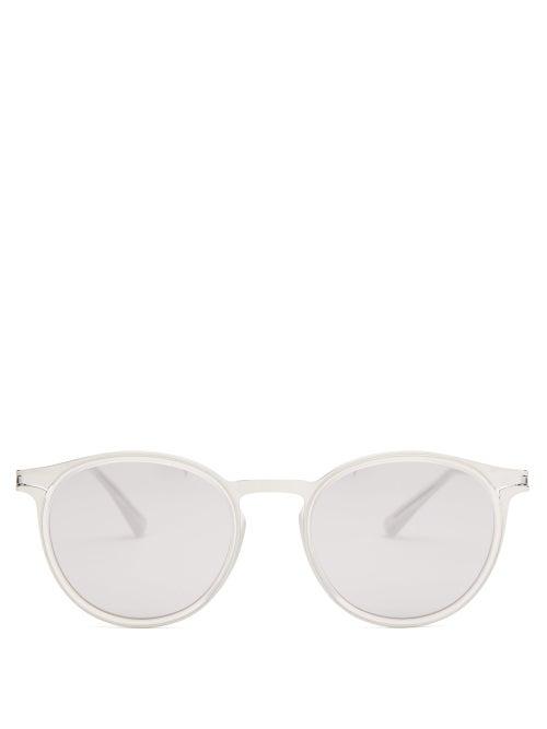 Matchesfashion.com Mykita - X Damir Doma Round Metal Sunglasses - Mens - Silver