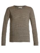 Isabel Marant Étoile Karon Long-sleeved Striped Linen-blend T-shirt