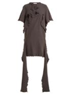 Jw Anderson Cut-out Distressed Cotton-jersey Dress