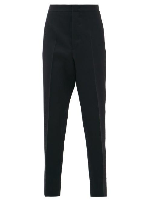 Matchesfashion.com Jil Sander - Tailored Tapered-leg Wool-crpe Trousers - Mens - Black