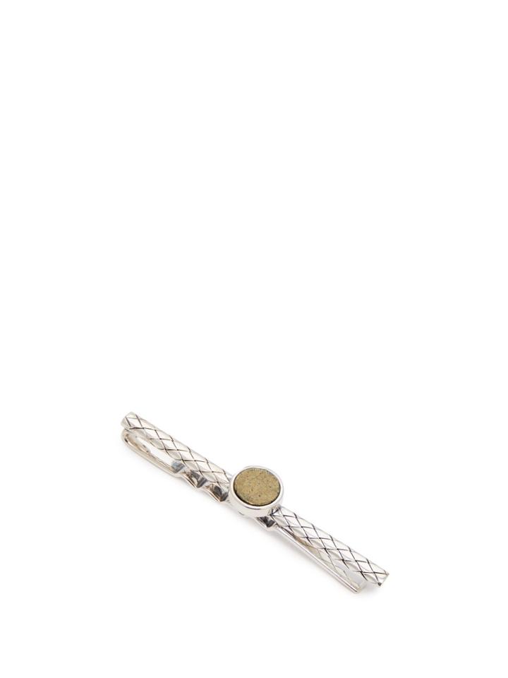 Bottega Veneta Engraved Sterling-silver Tie Pin