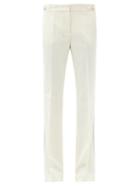 Matchesfashion.com Gabriela Hearst - Thompson Side-stitched Wool-crepe Flared Trousers - Womens - Ivory