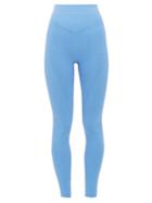 Matchesfashion.com Falke - High Rise Sports Leggings - Womens - Light Blue