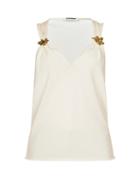 Jil Sander - Hardware-strap Jersey Tank Top - Womens - Cream