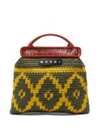 Ladies Bags Marni Market - Diamond-crochet Cotton Handbag - Womens - Green Multi