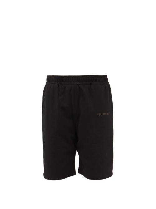 Burberry - Logo-patch Cotton-blend Jersey Shorts - Mens - Black