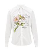 Matchesfashion.com Givenchy - Floral-print Cotton Shirt - Mens - Pink White