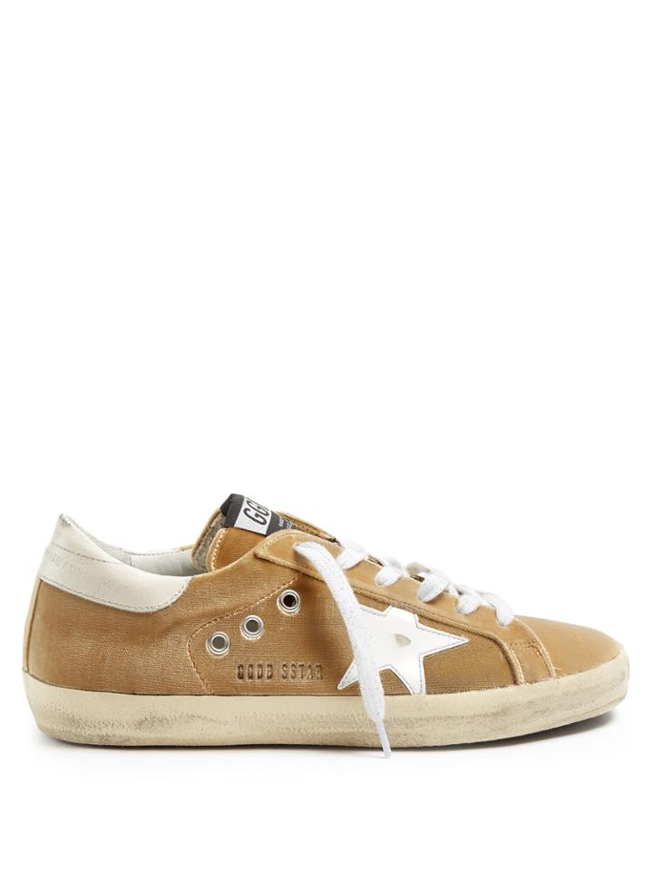 Golden Goose Deluxe Brand Super Star Low-top Velvet Trainers