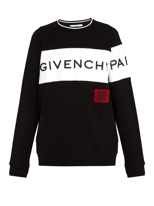 Matchesfashion.com Givenchy - Oversized Logo Sweatshirt - Mens - Black