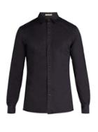 Matchesfashion.com Bottega Veneta - Single Cuff Cotton Shirt - Mens - Navy